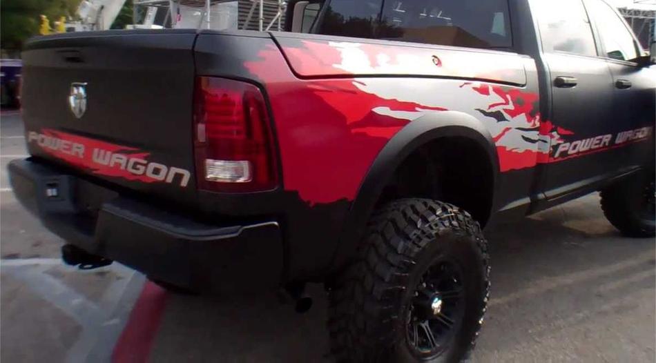 KIT van 2013 - 2020 Dodge Ram Power Wagon Hemi sticker voor achterklep bestuurders- en passagierszijde