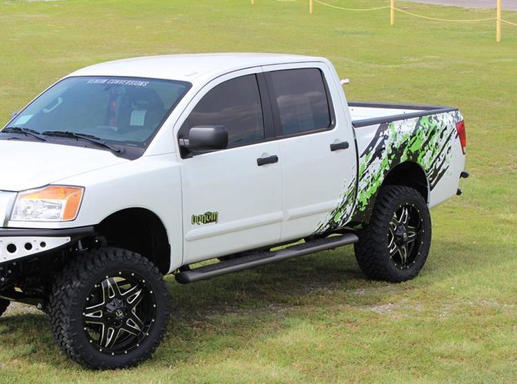 MUD SPLASH 2 kleuren voor Nissan Titan TITAN 4X4 VENOM vinyl decals stickers kit
