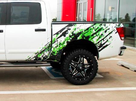 MUD SPLASH 2 kleuren voor Nissan Titan TITAN 4X4 VENOM vinyl decals stickers kit
