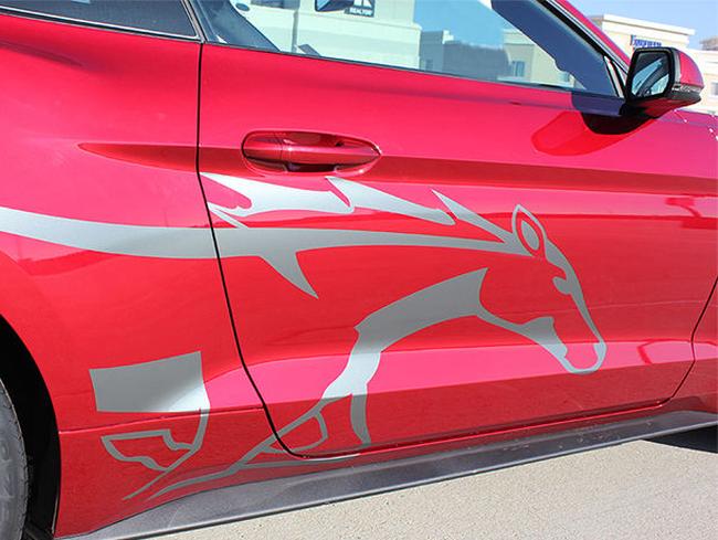 Side Horse STEED Vinyl Graphic Pony Stripe Decal Vinyl past 2015 Ford Mustang