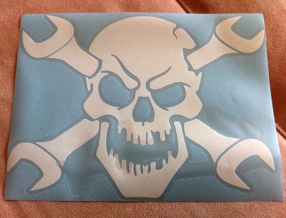 Skull Spanners dwars HOOD Decal Sticker past op Toyota FJ Cruiser Jeep Wrangler