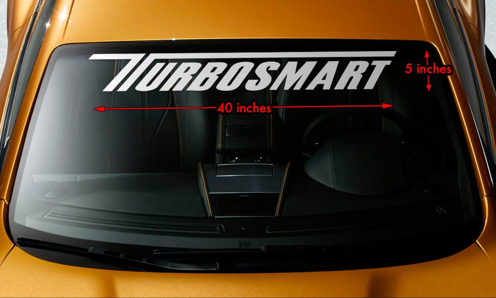 TURBOSMART BOOSTED TURBO CHARGED Voorruit Banner Vinyl Decal Sticker 40