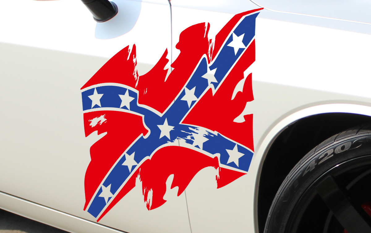 Grote Confederate vlag generaal Lee USA patriottische sterren strepen auto vinyl sticker sticker
