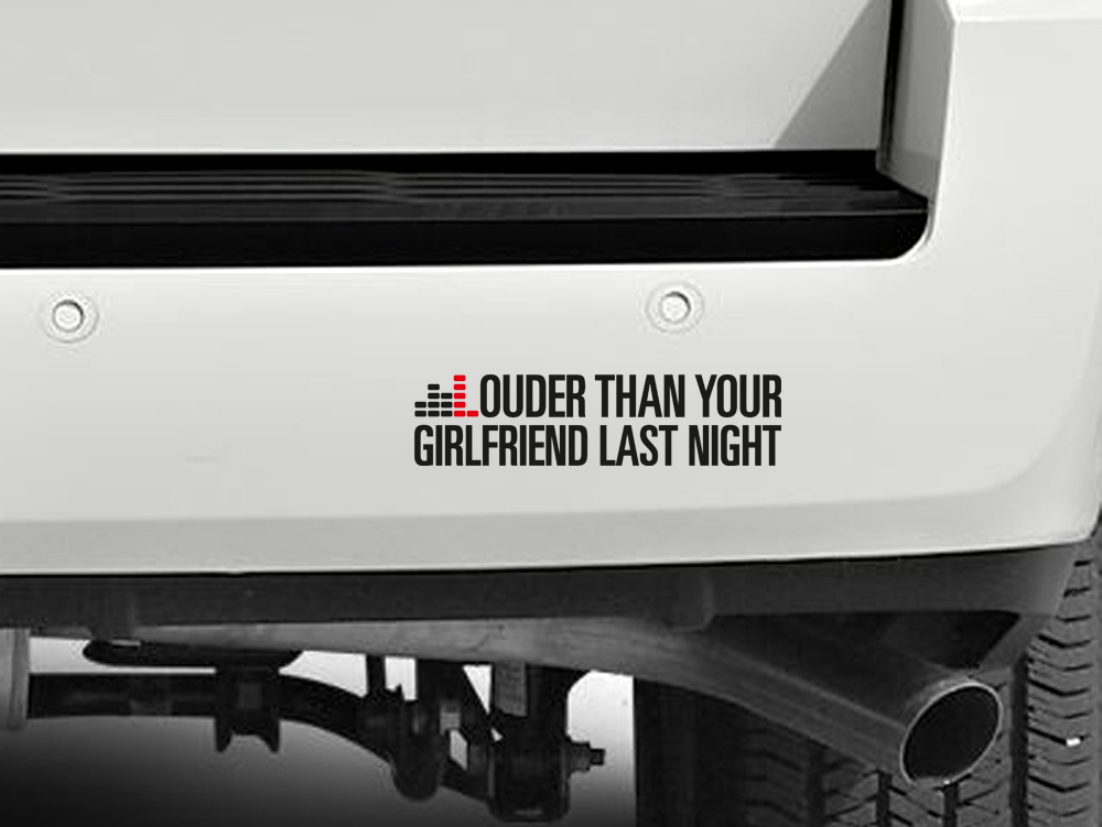 Grappig Louder Than Your Girlfriend Racing Muscle JDM Hemi Auto Vinyl Sticker Sticker