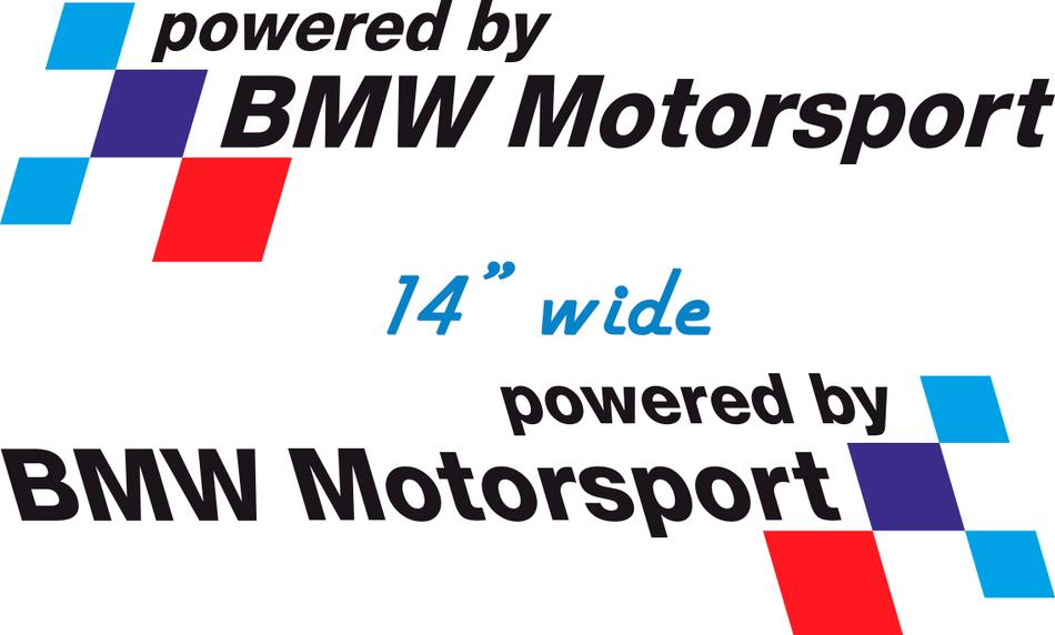 Paar BMW powered by BMW Motorsport sticker M3 M6 M5 M4 e92 e46 e36

