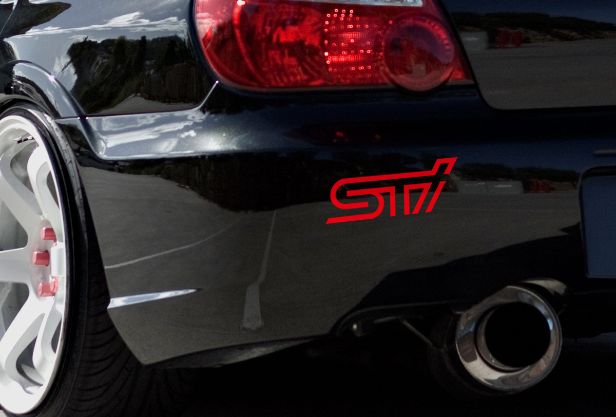 2x STI Subaru Tecnica International Motorsports Racing Vinyl Sticker Sticker past op Impreza BRZ WRX Legacy