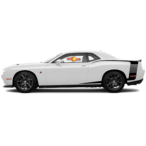 Reverse C achterste kwart zijstreep decal kit voor Dodge Challenger 2015-2018