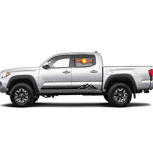 Paar strepen voor Tacoma Side Mountains Lines Rocker Panel Vinyl Stickers Sticker geschikt voor Toyota Tacoma TRD Off Road Pro Sport
