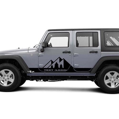 Op maat gemaakte zijvinylsticker voor Jeep Wrangler