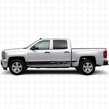 Diagonal sleufdeurstrook & dorpelvinylstrepen voor Chevrolet Silverado 1500 K2XX 2014-2019_2