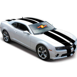 2010 - 2020 Chevy Camaro Tapered Double Rally Racing Stripes Sticker 2012 2011 SS V6 1
