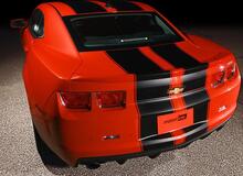 2010 - 2020 Chevy Camaro taps toelopende dubbele Rally Racing strepen sticker sticker 2012 2011 SS V6 1
 2