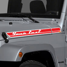 Aangepaste Tekst Motorkap Zijkant Strepen Vinyl Decal Kit voor Jeep Wrangler_2