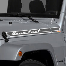 Aangepaste Tekst Motorkap Zijkant Strepen Vinyl Decal Kit voor Jeep Wrangler_3