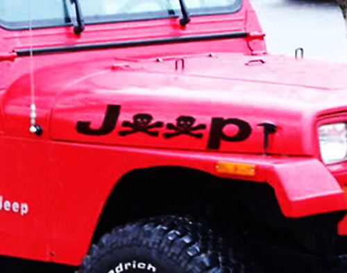 Jeep Skull Zijkant Vinyl Decal Set voor Jeep Wrangler