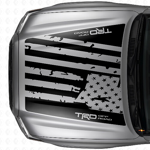 TRD-stijl USA vlag motordeksellogo vinylsticker voor Toyota Tacoma 2016-21