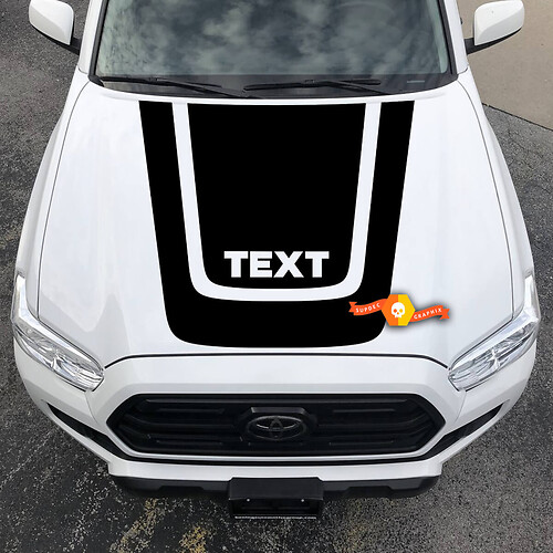 Aangepaste Tekst Motorkap Vinyl Decal Sticker voor Toyota Tacoma 2016-2020