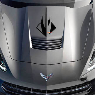 Chevy Corvette StingRay Logo C7 Hood-sticker 2014 2015 2016 2017
