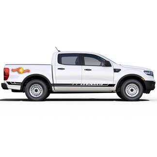 2019 2020 2021 Ford Ranger-stickers RAPID Side Door Body Stripes Vinyl Graphics Kit
