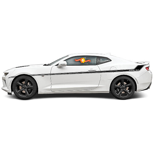 Chevy Camaro 2016 2017 ZL1 SS RS Zijkant Klassieke stijl Streep grafische stijl
