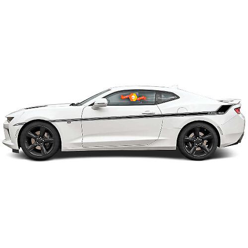 Classic Stripes Gepersonaliseerd Tekst Zij Vinyl Decal Kit voor Chevy Camaro 2016-17