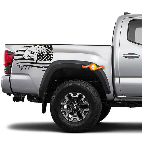 Eagle Verweerde USA Vlag Vinyl Sticker voor Toyota Tacoma 2016-2020