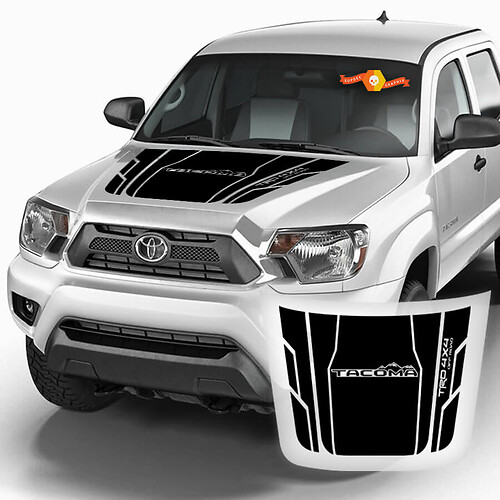 Toyota TACOMA - Mountains Hood Stripe motorkap sticker grafische vinyl sticker TRD 4x4 Off Road
