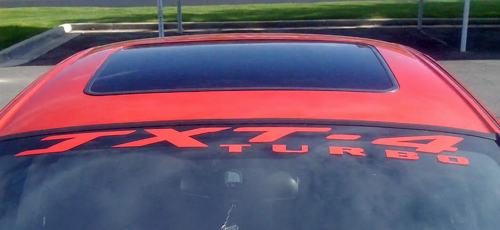 Aangepaste Tekst & Turbo Lettering Voorruit Vinyl Sticker voor Dodge Charger