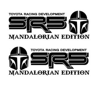 Paar SR5 Mandalorian Edition Off Road Racing Vinyl Sticker Sticker voor Toyota Tacoma Tundra
