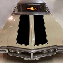 Dubbele motorkapstrepen vinylstickers set voor Buick Riviera GS 1968+_2