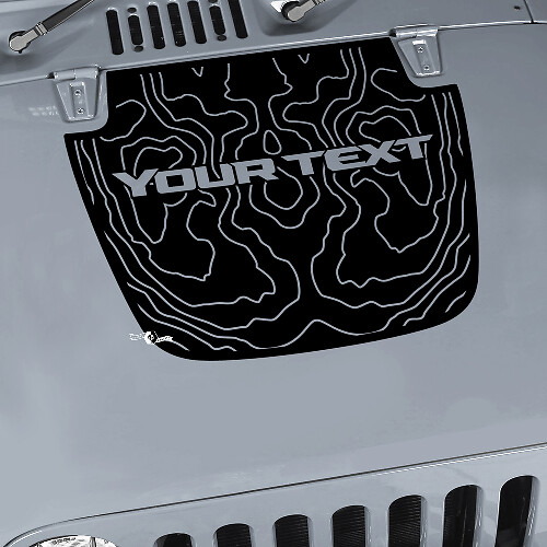 Jeep Wrangler grafische kit Vinyl Wrap Sticker sticker Blackout Contour kaart Hood sticker sticker
