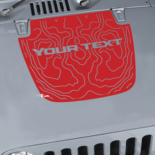 Jeep Wrangler grafische kit Vinyl Wrap Sticker sticker Blackout Contour kaart Hood sticker sticker
 2