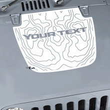 Jeep Wrangler grafische kit Vinyl Wrap Sticker sticker Blackout Contour kaart Hood sticker sticker
 3