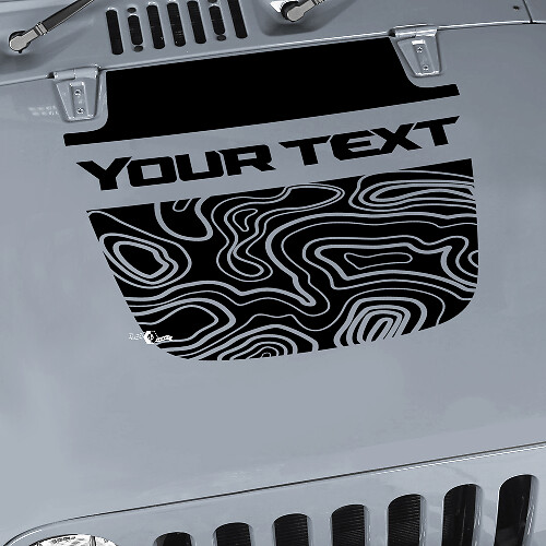 Jeep Wrangler grafische kit Vinyl Wrap Sticker sticker Blackout Contour kaart Hood split stijl sticker sticker
