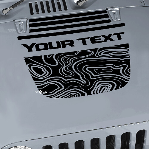 Jeep Wrangler grafische kit Vinyl Wrap Sticker sticker Blackout Contour kaart Hood Split Strobe stijl sticker sticker
