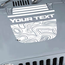 Contourkaart Motorkap Vinyl Wrap Sticker Decal voor Jeep Wrangler 2
