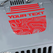Contourkaart Motorkap Vinyl Wrap Sticker Decal voor Jeep Wrangler 3