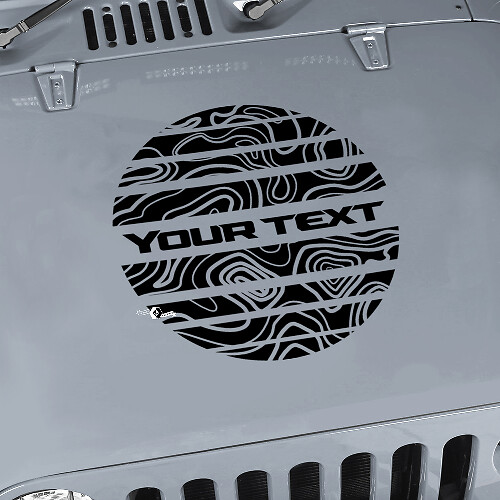 Jeep Wrangler grafische kit Vinyl Wrap Sticker sticker Blackout Contour kaart Hood Сircle Strobe stijl sticker sticker
