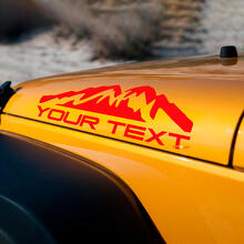 Op maat gemaakte belettering bergen motorkap vinyl sticker set voor Jeep Wrangler_2