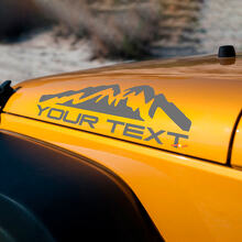 Op maat gemaakte belettering bergen motorkap vinyl sticker set voor Jeep Wrangler_3