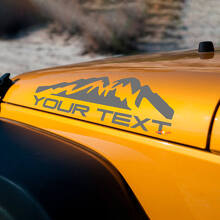 Op maat gemaakte belettering bergen motorkap vinyl sticker set voor Jeep Wrangler_3