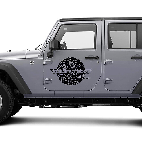 2 Jeep Wrangler Grafische kit Vinyl Wrap Sticker Sticker Contourkaart Deur Сircle Sticker Sticker
