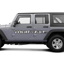 Jeep Graphics kit Vinyl Wrap Sticker Sticker Blackout Contour Kaart Deurstijl Sticker Sticker 2 kleuren
 3