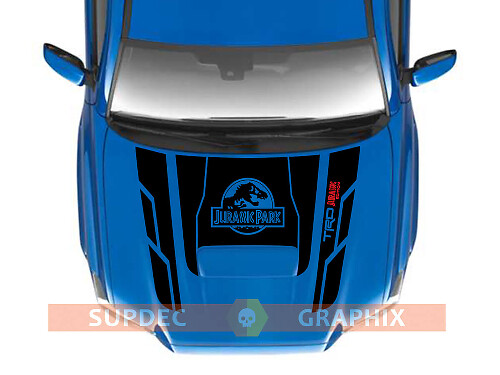Jurassic Park-geïnspireerde TRD-stijl motorkapsticker voor Toyota Tacoma 2016-2021