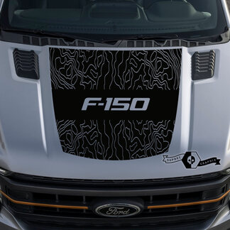 Nieuwe Ford F-150 F150 Outline Map motorkap grafische zijstreep sticker sticker
