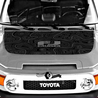 Toyota FJ Cruiser motorkap sticker Contour Map Sticker
