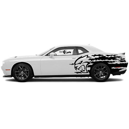 Paar Hellcat-emblemen voor Dodge Challenger Splash Side Vinyl Decals Stickers

