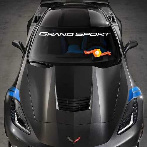Grand Sport voorraam vinyl decal voor Chevy Corvette
