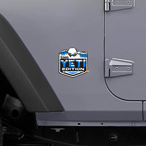 Custom Logo Yeti Edition Zijkant Vinyl Stickerset voor Jeep Wrangler Rubicon