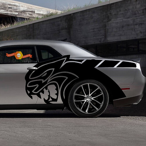 Paar SRT Hellcat-emblemen voor Dodge Challenger Side Vinyl Decals Stickers
